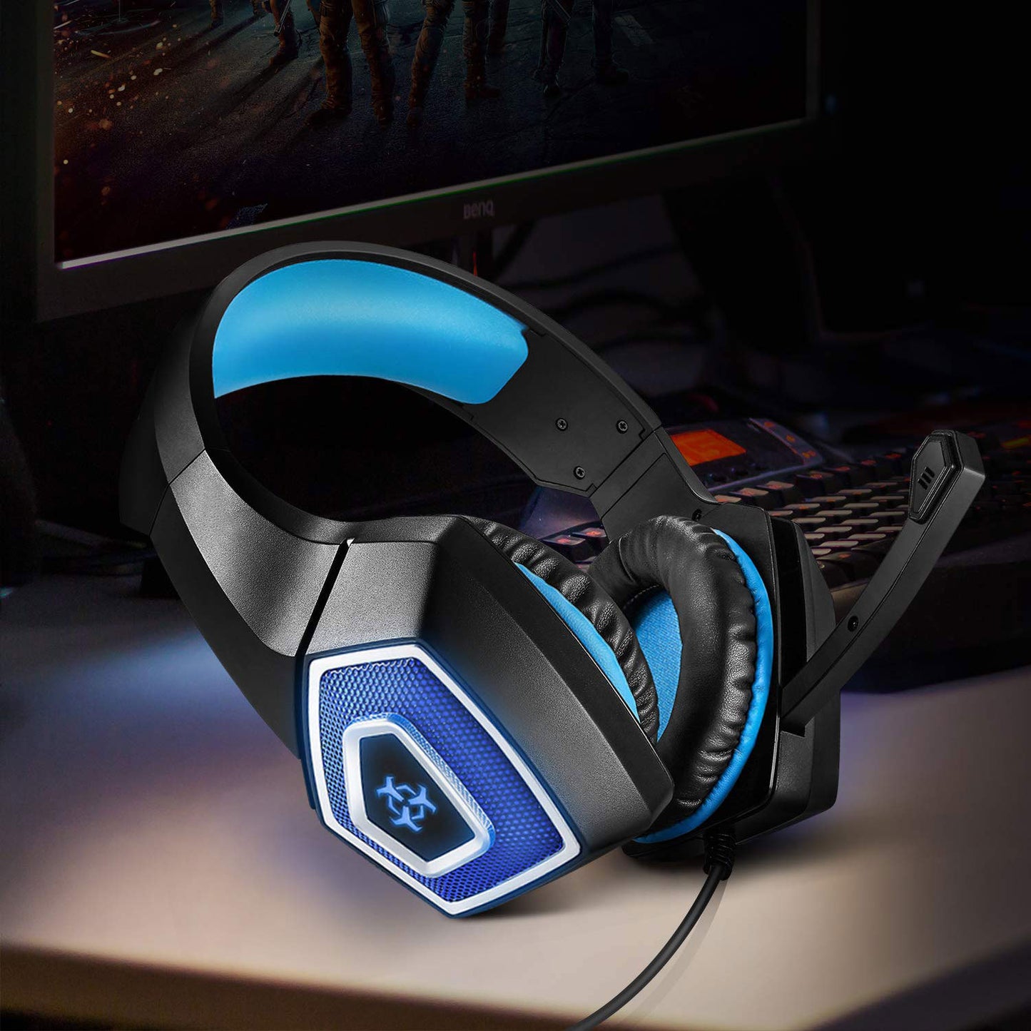 Gaming Headset RGB Lighted Wired Headset