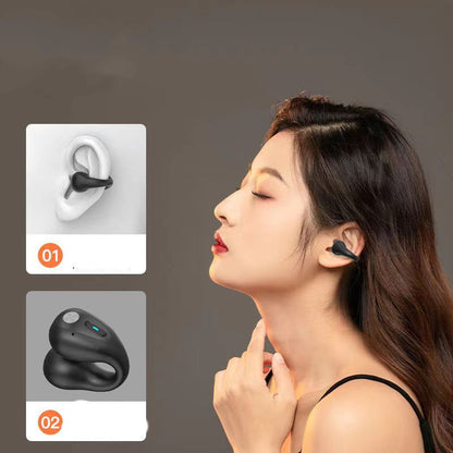 Bone Conduction Headphones TWS Earbuds Ear Clip Bluetooth 5.3 Touch Wireless Earphone In-Ear Bass HIFI Sports Headset